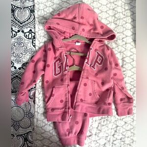 Baby Gap Logo Zip Hoodie with Matching Sweatpants